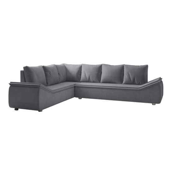 Estofado De Canto Miami Liberatti Veludo Titanio 6424 Estofado De Canto Miami Liberatti Veludo Titanio 6424