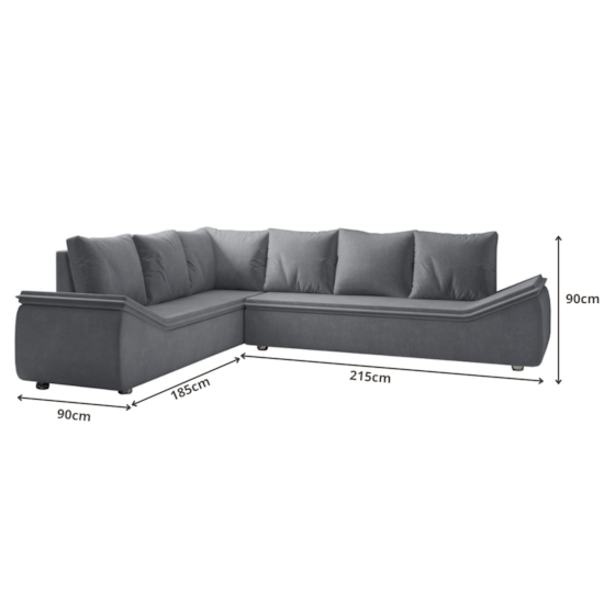 Estofado De Canto Miami Liberatti Veludo Titanio 6424 Estofado De Canto Miami Liberatti Veludo Titanio 6424