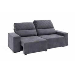 Estofado Jaguar 2,00Mts Ret Reclinável Veludo Grafite