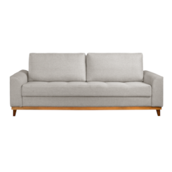 Estofado Living Cama Alegra Estofart Linho Bege B2320