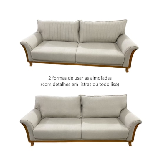 Estofado Living Louise Estofart Linho B2372 Impermea