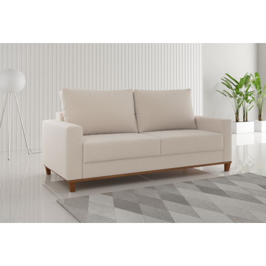 Estofado Living Palazo 180Cm Moveis Viero Linho Bronze