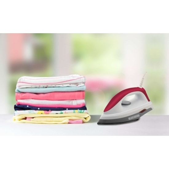 Ferro A Seco Antiaderente Black Decker Branco