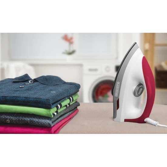 Ferro A Seco Antiaderente Black Decker Branco