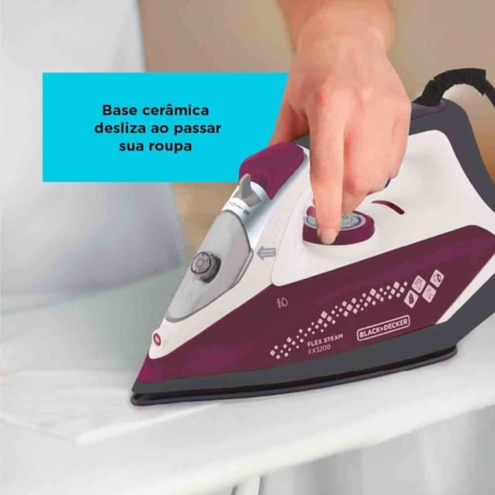 Ferro A Vapor Ceramic Black Deck Fx3080 Roxo Ferro A Vapor Ceramic Black Deck Fx3080 Roxo