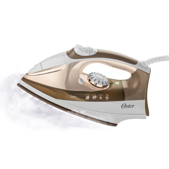 Ferro De Passar A Vapor Oster Ultra Care Branco E Dourado Ferro De Passar A Vapor Oster Ultra Care Branco E Dourado