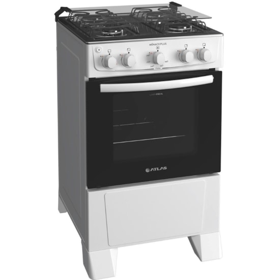 Fogão 4 Bocas Acendimento Automatico Atlas Monaco Plus Branco