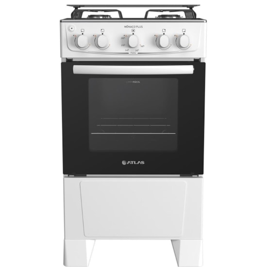 Fogão 4 Bocas Acendimento Automatico Atlas Monaco Plus Branco