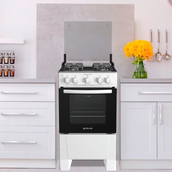 Fogão 4 Bocas Acendimento Automatico Atlas Monaco Plus Branco
