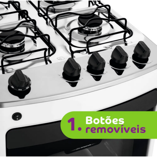 Fogão 4 Bocas Acendimento Automatico Cfo Branco