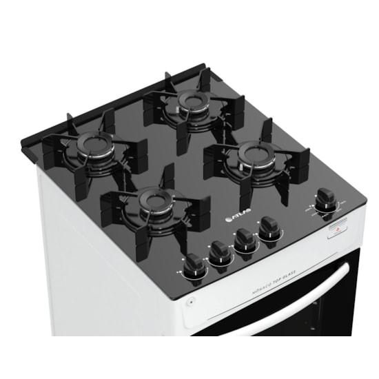 Fogão 4 Bocas Atlas Monaco Top Glass Branco Fogão 4 Bocas Atlas Monaco Top Glass Branco