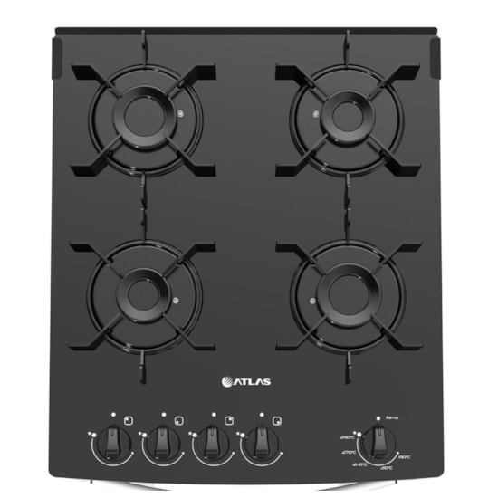 Fogão 4 Bocas Atlas Monaco Top Glass Branco Fogão 4 Bocas Atlas Monaco Top Glass Branco