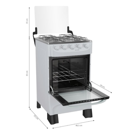 Fogão 4 Bocas Moderatto Mfi4ba Mueller Branco Fogão 4 Bocas Moderatto Mfi4ba Mueller Branco