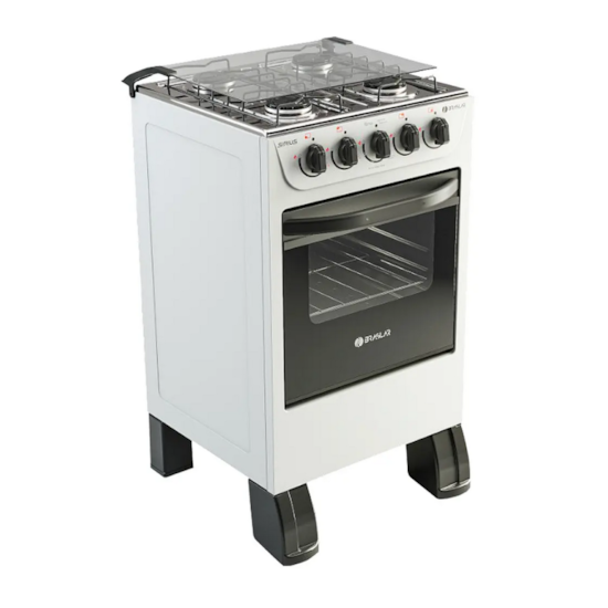 Fogão 4 Bocas Piso New Sirius Braslar Branco