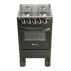 Fogão 4 Bocas Piso New Sirius Plus Braslar Preto