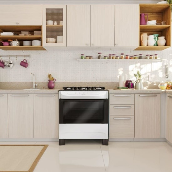 Fogão 5 Bocas Fratello Vetro Mfv5bb Muel Branco