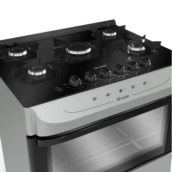 Fogão 5 Bocas Fratello Vetro Mfv5bb Muel Titânio