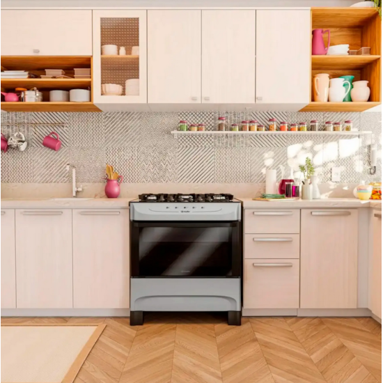 Fogão 5 Bocas Fratello Vetro Mfv5bb Muel Titânio