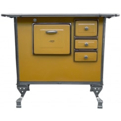 Fogão A Lenha Gabinete Alto Maestro Esq Amarelo Fogão A Lenha Gabinete Alto Maestro Esq Amarelo