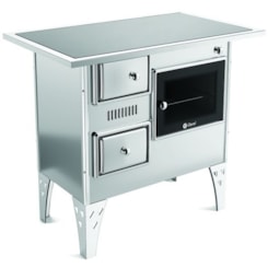 Fogão A Lenha Nr 1 Direito Vitrocerâmico Inox Inox