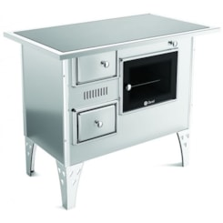 Fogão A Lenha Nr 2 Direito Vitrocerâmico Inox Inox