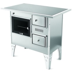 Fogão A Lenha Nr1 Esquerdo Vitrocerâmico Inox Fogão A Lenha Nr1 Esquerdo Vitrocerâmico Inox