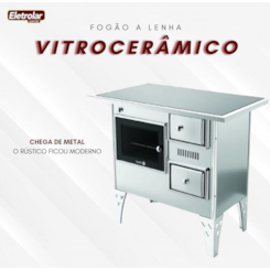 Fogão A Lenha Nr2 Esquerdo Vitrocerâmico Inox Fogão A Lenha Nr2 Esquerdo Vitrocerâmico Inox