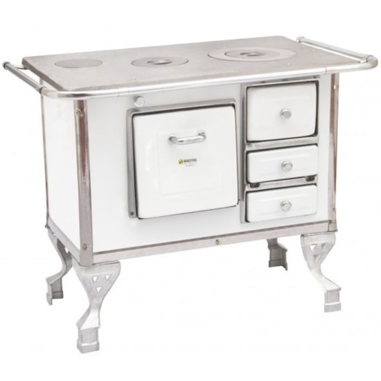 Fogão A Lenha N°1 Esquerdo Maestro Branco Fogão A Lenha N°1 Esquerdo Maestro Branco