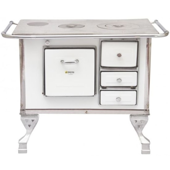 Fogão A Lenha N°1 Esquerdo Maestro Branco Fogão A Lenha N°1 Esquerdo Maestro Branco