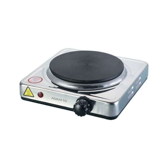 Fogão Cooktop Elétrico 1 Boca Agratto 220V Inox
