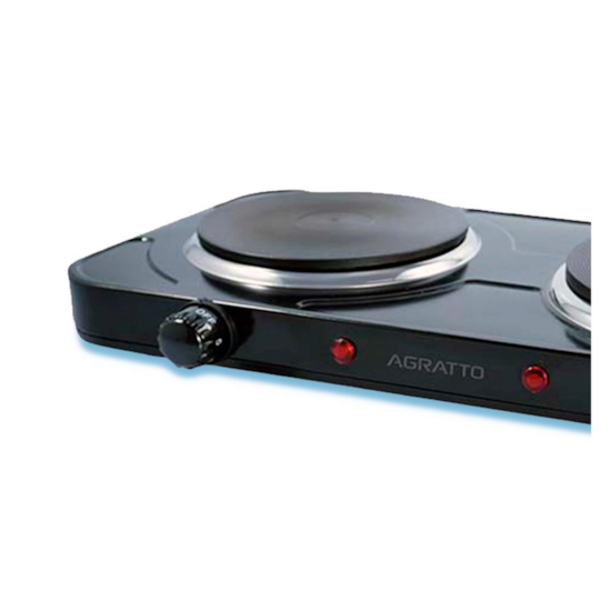 Fogão Cooktop Elétrico 2 Bocas Agratto Preto 220V Preto