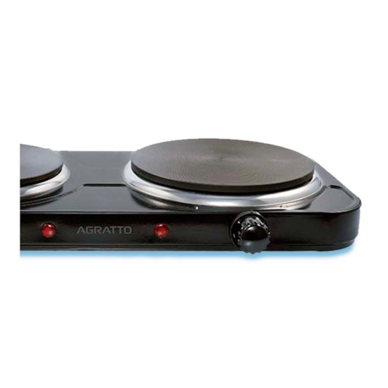 Fogão Cooktop Elétrico 2 Bocas Agratto Preto 220V Preto