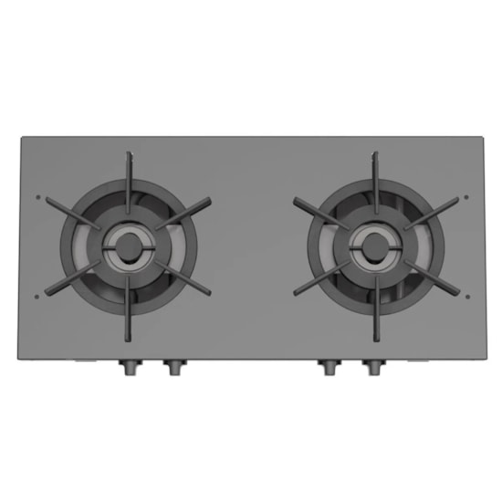 Fogao Industrial 2 Bocas Couracado Dako Com Pés Removíveis Preto