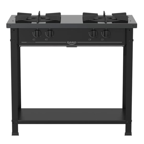 Fogao Industrial 2 Bocas Couracado Dako  Preto