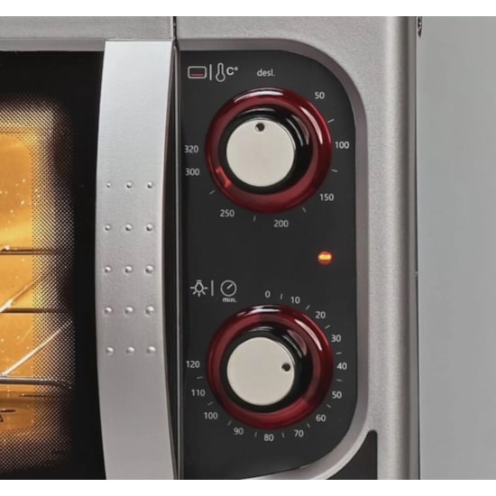 Forno Elétrico Fischer Gourmet 44L 220V  Prata Forno Elétrico Fischer Gourmet 44L 220V  Prata