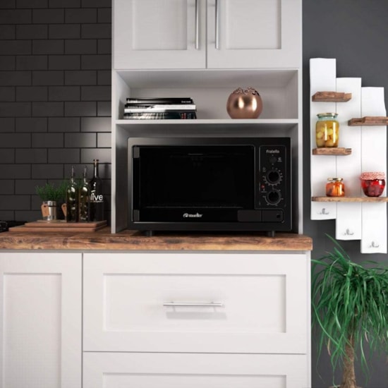 Forno Eletrico Mueller Fratello 44L Ct 220V Preto Fosco