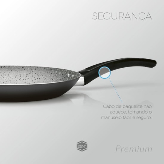 Frigideira Francesa Alum 20Cm Aa St Prata/Grafite