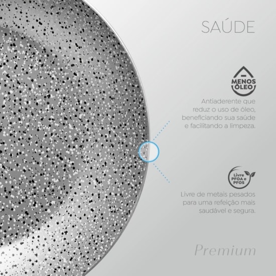 Frigideira Francesa Alum 20Cm Aa St Prata/Grafite