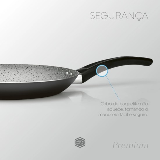 Frigideira Francesa Alum 24Cm Aa St Prata/Grafite