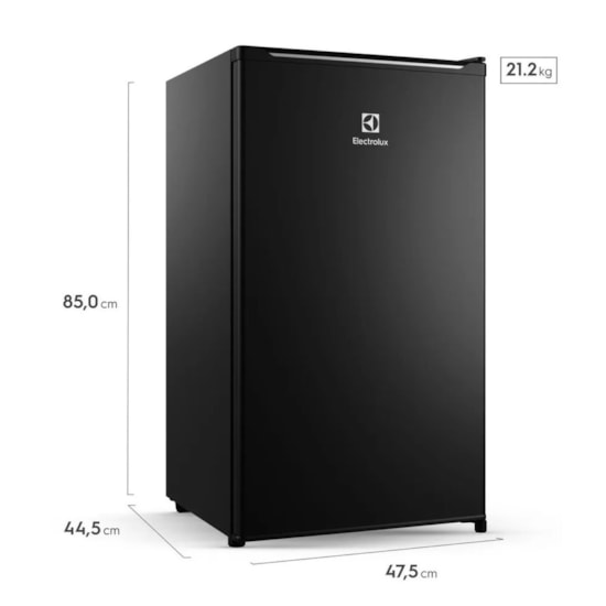 Frigobar 90L Em90b Efficiente Electrolux Preto
