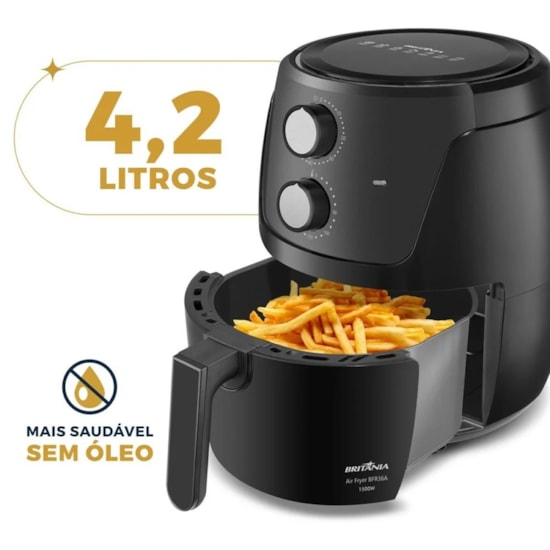 Fritadeira Air Fryer 4,2 Litros Bfr36a Britânia 220V 1500W Preto