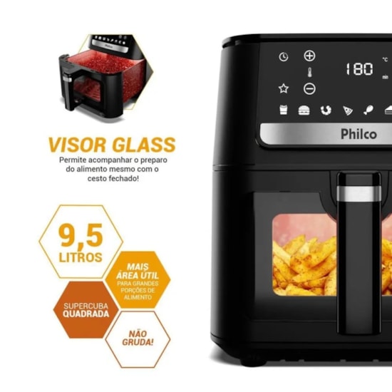 Fritadeira Air Fryer 9,5 Litros Paf95a P Preto