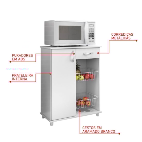 Fruteira Belize New 1 P 2 Cestos Notável Branco New Fruteira Belize New 1 P 2 Cestos Notável Branco New