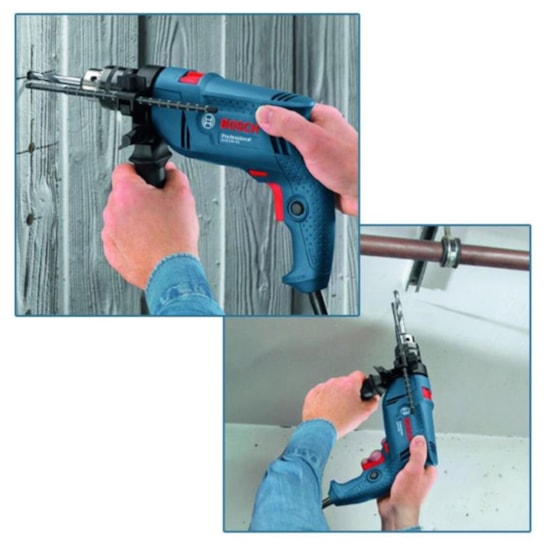 Furadeira De Impacto Gsb 13 Reversa 650W Azul/Preta Furadeira De Impacto Gsb 13 Reversa 650W Azul/Preta