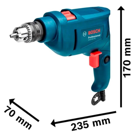 Furadeira Impacto Gsb450w Re Bosch 220V Azul Furadeira Impacto Gsb450w Re Bosch 220V Azul