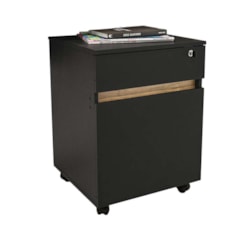 Gaveteiro 2Gavetas Los Angeles Com Chave Preto Carvalho Claro Gaveteiro 2Gavetas Los Angeles Com Chave Preto Carvalho Claro