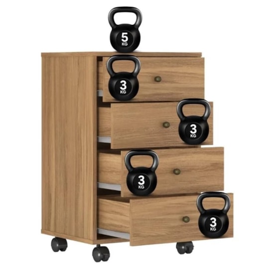 Gaveteiro Office Presence 4 Gav Demóbile Amendola Touch Gaveteiro Office Presence 4 Gav Demóbile Amendola Touch