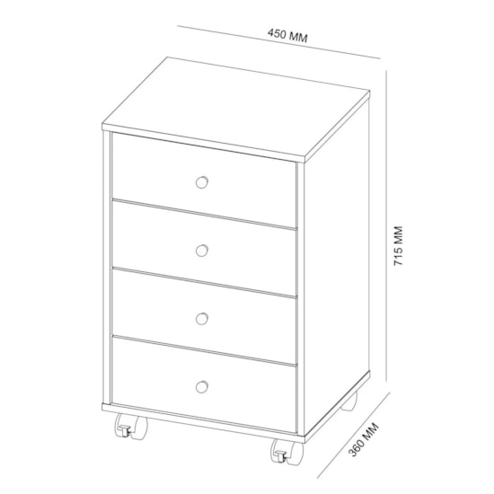 Gaveteiro Office Presence 4 Gav Demóbile Amendola Touch Gaveteiro Office Presence 4 Gav Demóbile Amendola Touch