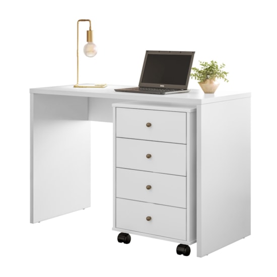 Gaveteiro Office Presence 4 Gav Demóbile Branco Gaveteiro Office Presence 4 Gav Demóbile Branco