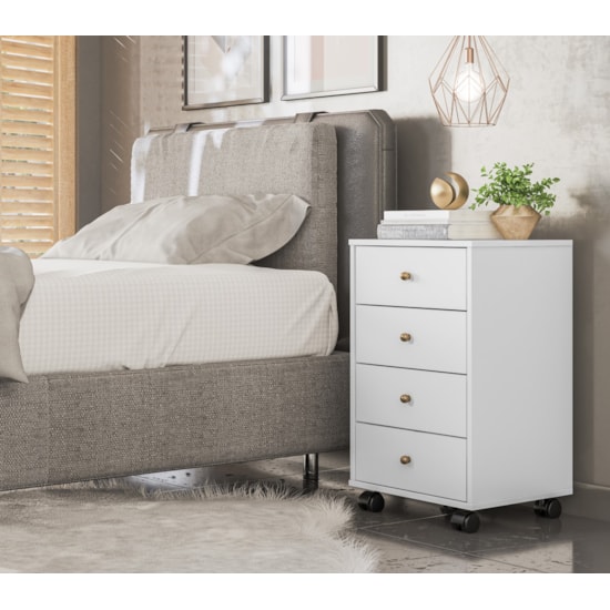 Gaveteiro Office Presence 4 Gav Demóbile Branco Gaveteiro Office Presence 4 Gav Demóbile Branco